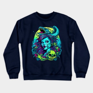 Zombie Mermaid Crewneck Sweatshirt